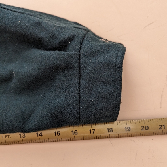 Clipper Mist Retro Vintage Dark Green Wool Bomber Jacket Size Large - Picture 11 of 14